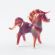 Glass Red Horse Figurine in Glass Figurines Farm Animals category