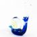 Glass Blue Snail Figurine in Glass Figurines Insects category