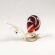Glass Red Snail in Glass Figurines Insects category