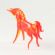 Unicorn Red Figurine in Glass Figurines Wild  Animals category