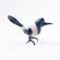 Glass Magpie Figurine in Glass Figurines Birds category