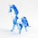 Glass Blue Horse Figurine in Glass Figurines Farm Animals category