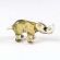 Brown Rhino Mini Figurine in Glass Figurines Miniature Figurines category