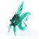 Blown Glass Fish Figure Green in Glass Figurines Sea Life Creatures category