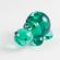 Green Glass Hippo in Glass Figurines Wild  Animals category