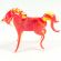 Blown Red Horse Figure in Glass Figurines Farm Animals category