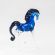 Blue Glass Horse Figure in Glass Figurines Farm Animals category