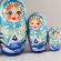 Matryoshka Doll Winter Night in Nesting Dolls One-of-a-kind category