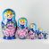 Matryoshka Flower of Dog-Rose on Blue in Nesting Dolls Flowers  category