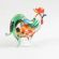 Color Rooster Figurine in Glass Figurines Birds category