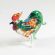 Color Rooster Figurine in Glass Figurines Birds category