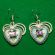 Finift Earrings Apple Blossom on Green in Finift Jewelry Earrings category