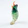 Glass Parrot Figurine Green Color in Glass Figurines Birds category