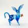 Glass Donkey with Flower in Glass Figurines Wild  Animals category