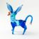 Glass Donkey with Flower in Glass Figurines Wild  Animals category