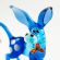 Glass Donkey with Flower in Glass Figurines Wild  Animals category