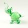 Green Elephant Glass Figurine in Glass Figurines Wild  Animals category