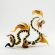 Yellow-Black Glass Dragon in Glass Figurines Wild  Animals category