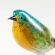 Glass Figurine Red Necked Tanager in Glass Figurines Birds category