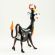 Glass Cow Figurine in Glass Figurines Farm Animals category