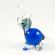 Blue Elephant Figure in Glass Figurines Wild  Animals category