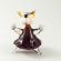 Little Fox in  Red Dress in Glass Figurines Wild  Animals category