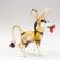Glass Jolly Donkey with Flower in Glass Figurines Wild  Animals category