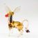 Glass Jolly Donkey with Flower in Glass Figurines Wild  Animals category