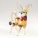 Glass Jolly Donkey with Flower in Glass Figurines Wild  Animals category