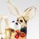 Glass Jolly Donkey with Flower in Glass Figurines Wild  Animals category