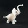 Glass White Little Elephant in Glass Figurines Wild  Animals category