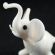 Glass White Little Elephant in Glass Figurines Wild  Animals category