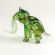 Green Mammoth Figurine in Glass Figurines Wild  Animals category