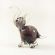 Dark Purple Elephant in Glass Figurines Wild  Animals category