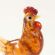 Glass Pretty Hen in Glass Figurines Birds category