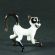 White Cat Glass Figure in Glass Figurines Cats category