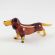 Brown Dachshund Figurine in Glass Figurines Dogs category