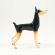 Glass Dog Doberman Figurine in Glass Figurines Dogs category