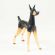 Glass Dog Doberman Figurine in Glass Figurines Dogs category