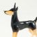 Glass Dog Doberman Figurine in Glass Figurines Dogs category