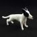 White Glass Bull Terrier in Glass Figurines Dogs category
