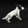 White Glass Bull Terrier in Glass Figurines Dogs category