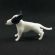 White Glass Bull Terrier in Glass Figurines Dogs category