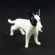 White Glass Bull Terrier in Glass Figurines Dogs category