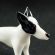 White Glass Bull Terrier in Glass Figurines Dogs category