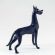 German Dog Black Figurine in Glass Figurines Dogs category