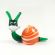 Glass Red Snail in Glass Figurines Insects category
