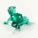 Frog Figurine in Glass Figurines Reptiles category