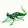 Green Glass Lizard in Glass Figurines Reptiles category