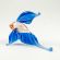 Blown Glass Fish Figure Blue in Glass Figurines Sea Life Creatures category